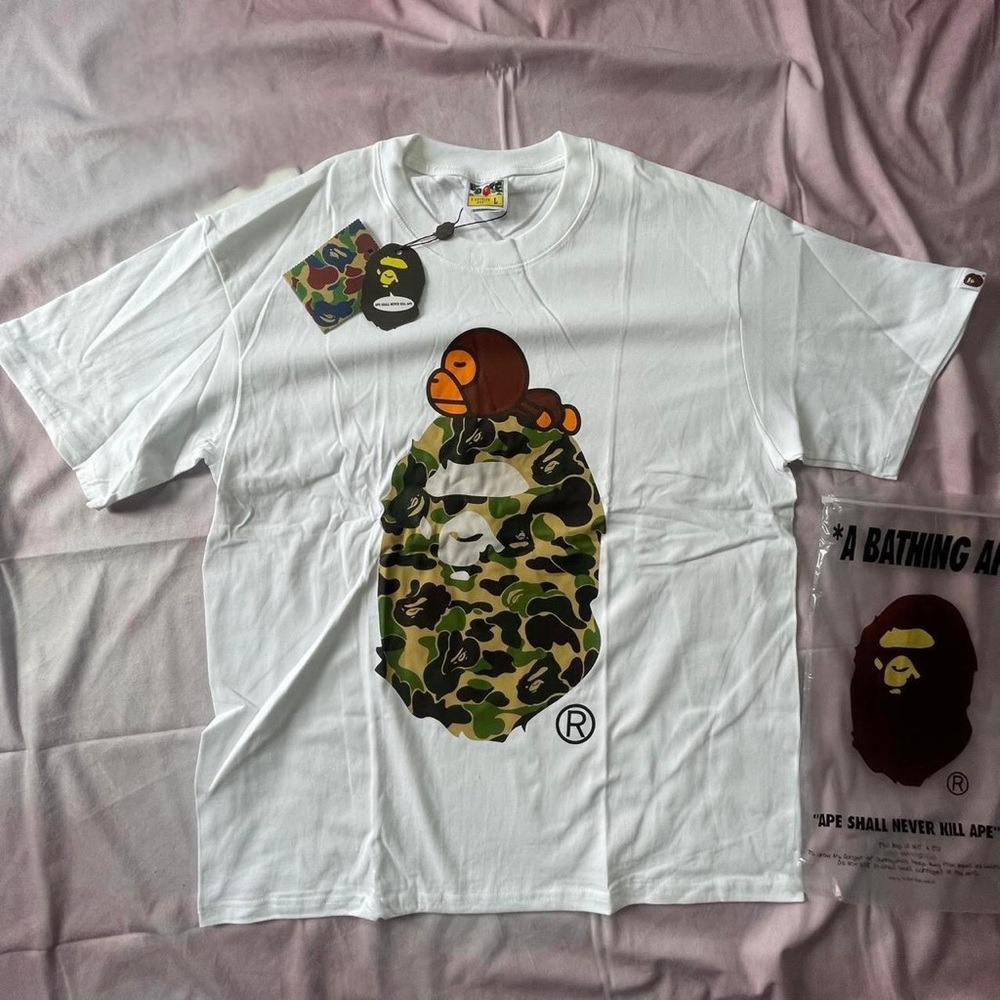 BAPE Men’s White Graphic T-Shirt